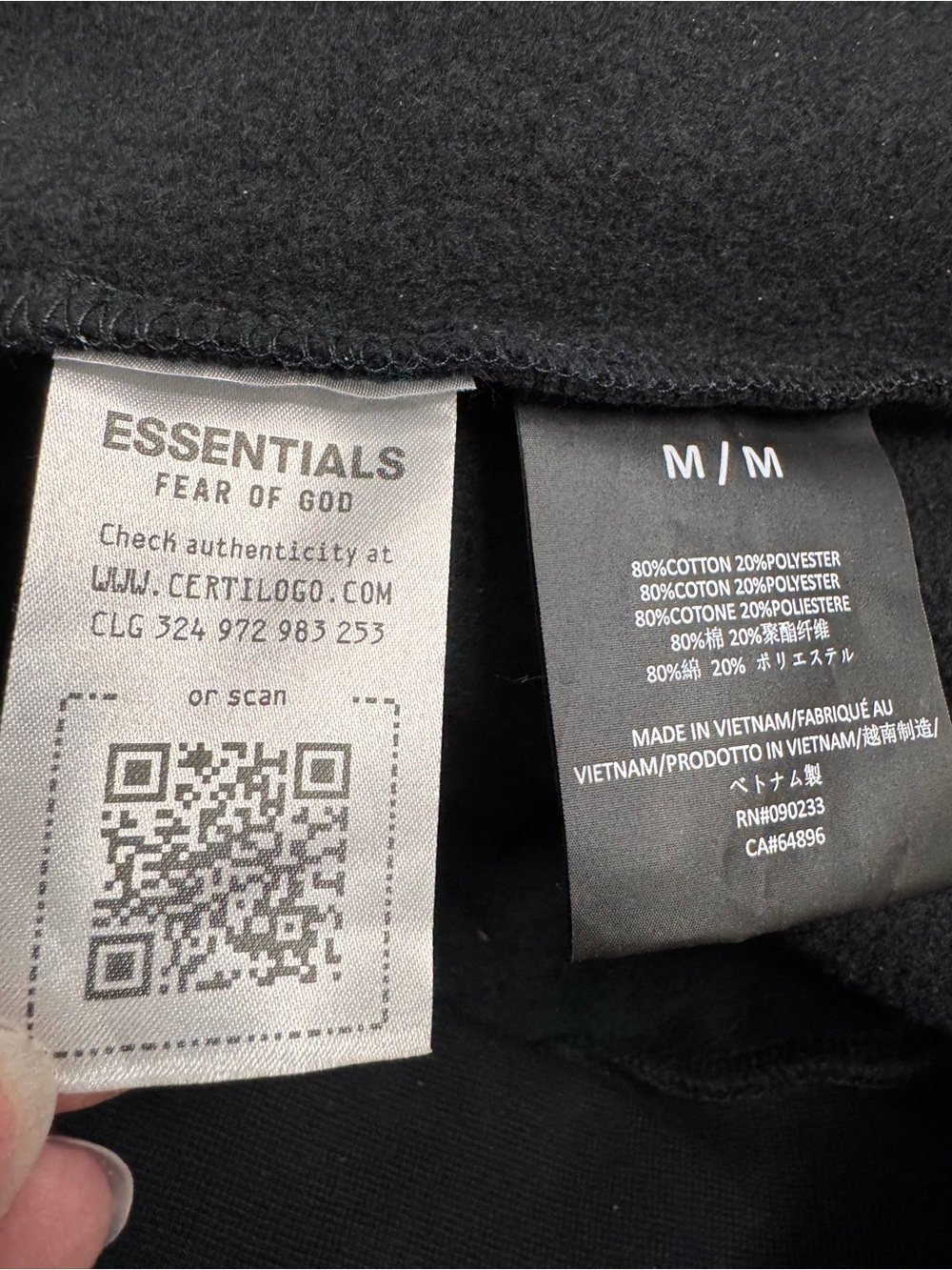 Essentials Classic Crewneck Sweatshirt Mens Medium NWT Fear of God Logo Fleece - Picture 5 of 6